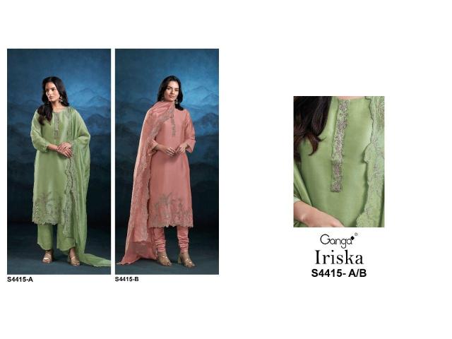 Ganga iriska 4415 wholesale dealers for dress materials in mumbai